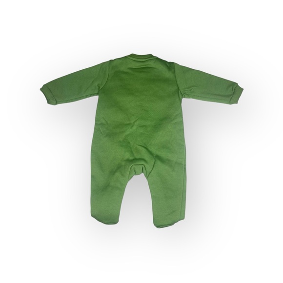 new Samara ܫ Footed Onesie Playsuit Teddy Bear Balloon Appliqué ܫ Sage Green 6MO - Picture 2 of 16